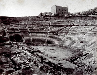 The remains of the Greek Theater in Siracusa, Monumental Park of the Neàpoll by Giorgio Sommer