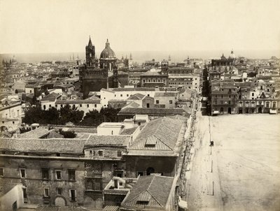 View of Palermo from Porta Nuova, Sicily, Italy, Photograph by Giorgio Sommer by Giorgio Sommer