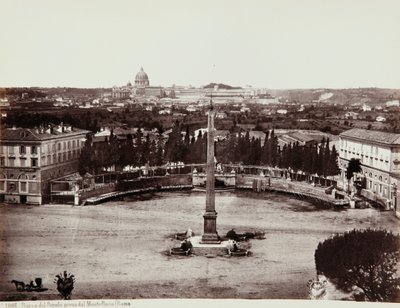 View of Piazza del Popolo from Pincio, Rome by Giorgio Sommer