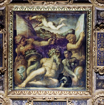 Allegory of the Cortona and Montepulciano regions from the ceiling of the Salone dei Cinquecento, 1565 by Giorgio Vasari