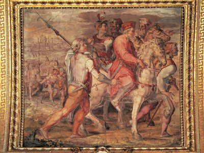 Cosimo I Leaving for Exile (fresco) by Giorgio Vasari