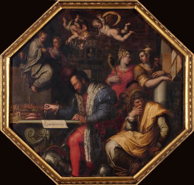 Cosimo Studies the Taking of Siena, 1563-1565 by Giorgio Vasari