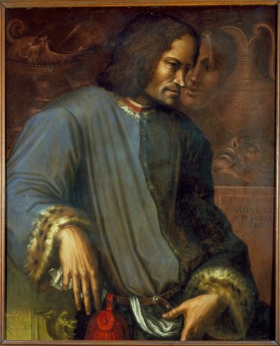 Laurent de Medici (1449 - 1492) (Laurent the Magnifico: Lorenzo il Magnifico). Painting by Giorgio Vasari (1511 - 1574). Uffizi Museum. Florence by Giorgio Vasari