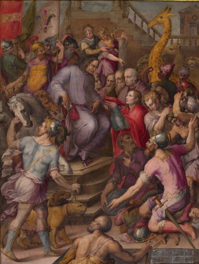 Lorenzo the Magnificent Receives the Tribute of the Ambassadors by Giorgio Vasari