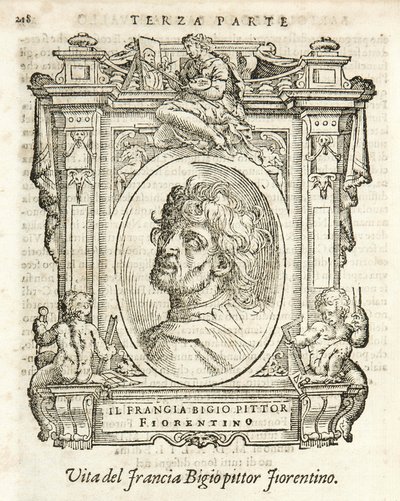 Milan, Braidense Library, Lives of the Most Excellent Painters, Sculptors, and Architects, Giorgio Vasari 1568, Francesco di Cristofano called Il Franciabigio by Giorgio Vasari