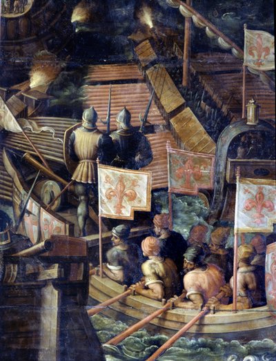 Naval Battle Between Florence and Pisa (detail) by Giorgio Vasari