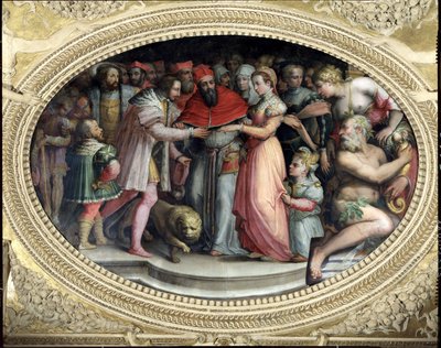 Pope Clement VII marrying Catherine de Medici and Henri II of France, 28th October 1533, from the 