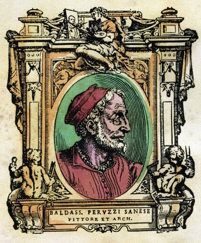 Portrait of Baldassarre Peruzzi, Engraving from The Lives by Giorgio Vasari by Giorgio Vasari