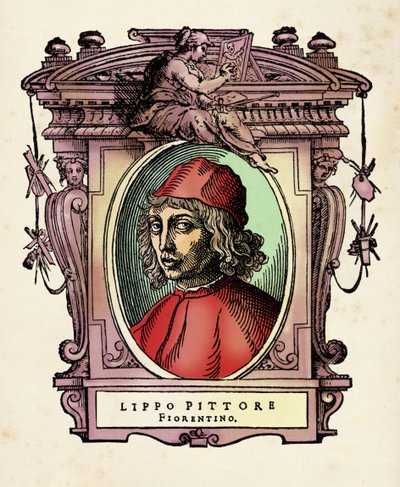 Portrait of Lippo di Benivieni Engraving from 