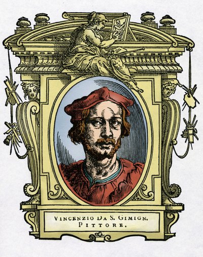 Portrait of Vincenzo Tamagni, engraving from Lives of the Most Excellent Painters, Sculptors and Architects by Giorgio Vasari by Giorgio Vasari