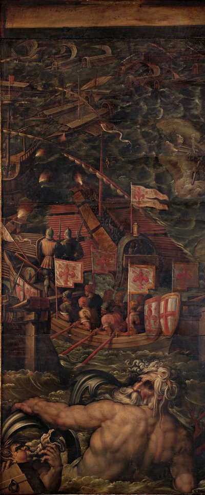 Sea Battle Between Florentines and Pisans by Giorgio Vasari
