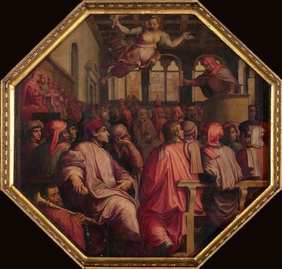 Speech by Antonio Giacomini for the War Against Pisa in the Sala dei Duecento by Giorgio Vasari