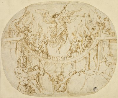 Study for Allegory of Two Quartieri of Florence by Giorgio Vasari