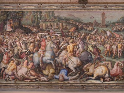 The Defeat of the Pisans at the tower of San Vincenzo (from the Salone dei Cinquecento, 1569) by Giorgio Vasari