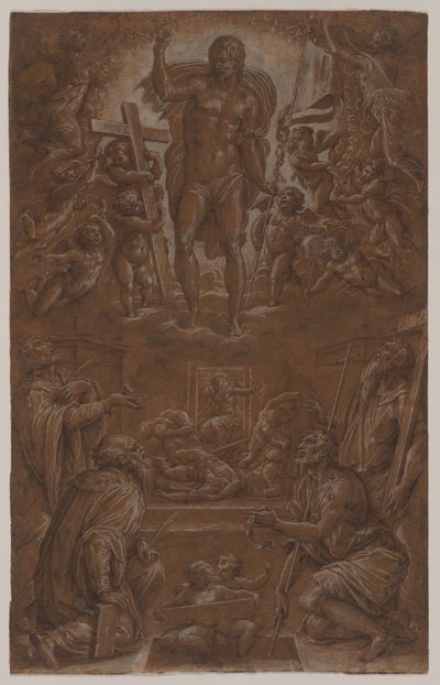 The Risen Christ Adored by Saints and Angels by Giorgio Vasari