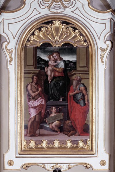 Virgin surrounded by St. John Baptist and St. Jerome by Giorgio Vasari