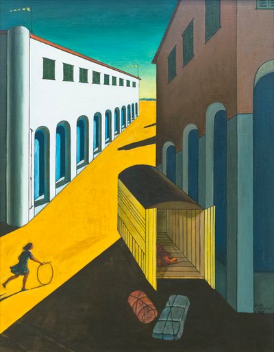 Mystery and Melancholy of a Street, Girl with a Hoop by Giorgio de Chirico
