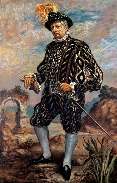 Self Portrait in a Black 17th Century Costume by Giorgio de Chirico