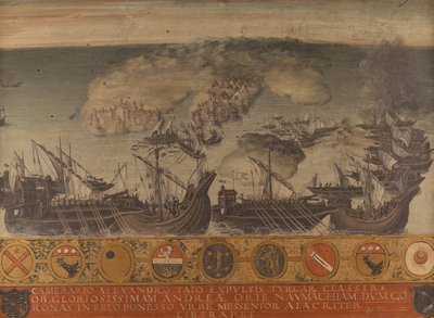 Naval Victory of Koroni, Peloponnese by Giorgio di (1500 1559) Giovanni