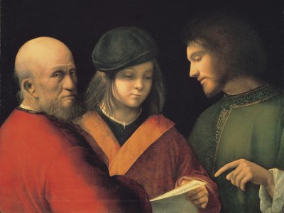 The Three Ages of Man Reading a Song by Giorgione da Castelfranco