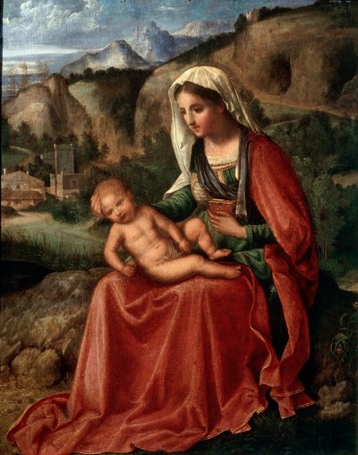 The Virgin and Child in a Landscape by Giorgione da Castelfranco