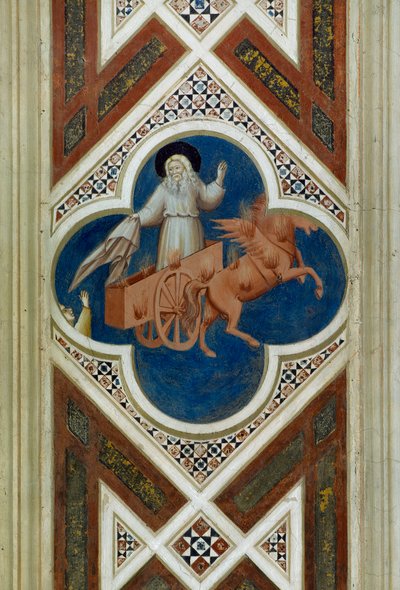 Elijah being taken into sky, (detail) by Giotto (c.1266 1337)