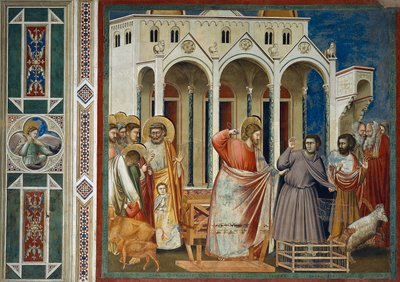 Expulsion of Merchants from Temple (detail) by Giotto (c.1266 1337)