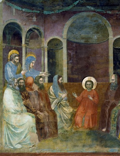Jesus in Temple Among Doctors (detail) by Giotto (c.1266 1337)