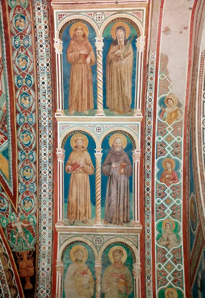 Representation of Saints Francis of Assisi, St. Clare, St. Benedict, and St. Anthony of Padua by Giotto (c.1266 1337)