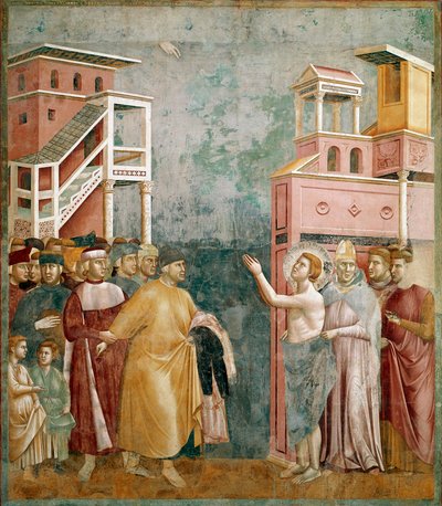 The Renunciation of Property. Saint Francis Returns the Clothes to His Father by Giotto (c.1266 1337)