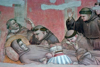 Fresco of the death of St Francis by Giotto