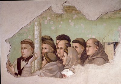 Saint Francis Appears to Fra Agostino and a Bishop (Detail) by Giotto di Bondone