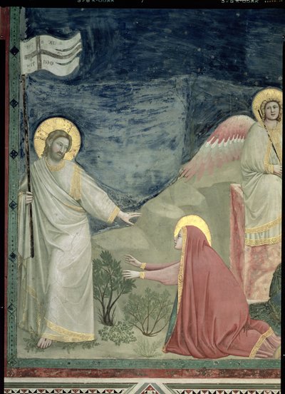 Noli me Tangere, detail (Christ and Mary Magdalene), c.1305 by Giotto di Bondone