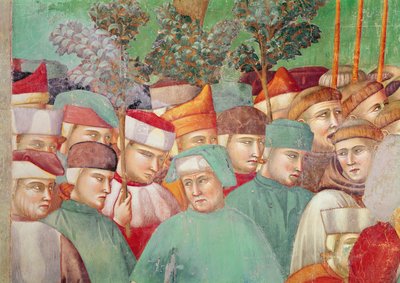 St Clare embraces the corpse of St Francis (detail) by Giotto di Bondone
