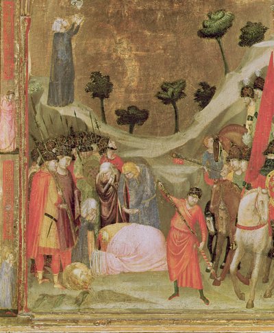 The Martyrdom of St. Paul, right hand panel from the Stefaneschi Triptych, c.1320 (detail) by Giotto di Bondone