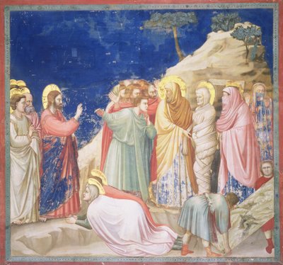 The Raising of Lazarus (pre-restoration) by Giotto di Bondone