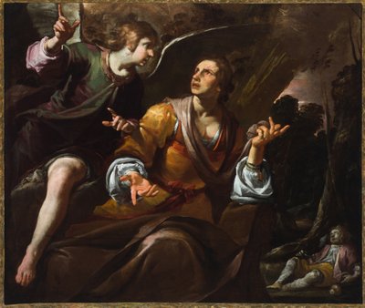 Hagar and the Angel, c.1640 by Giovacchino Assereto