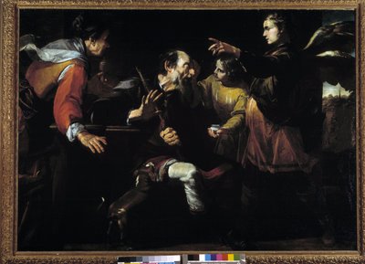 Tobie Giving Sight to His Father by Giovacchino Assereto