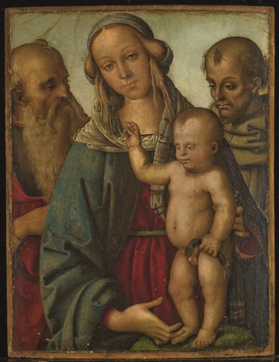 Virgin and Child with Saints Jerome and Francis by Giovan Maria di Bartolomeo Bacci di (1450 1510) Belforte