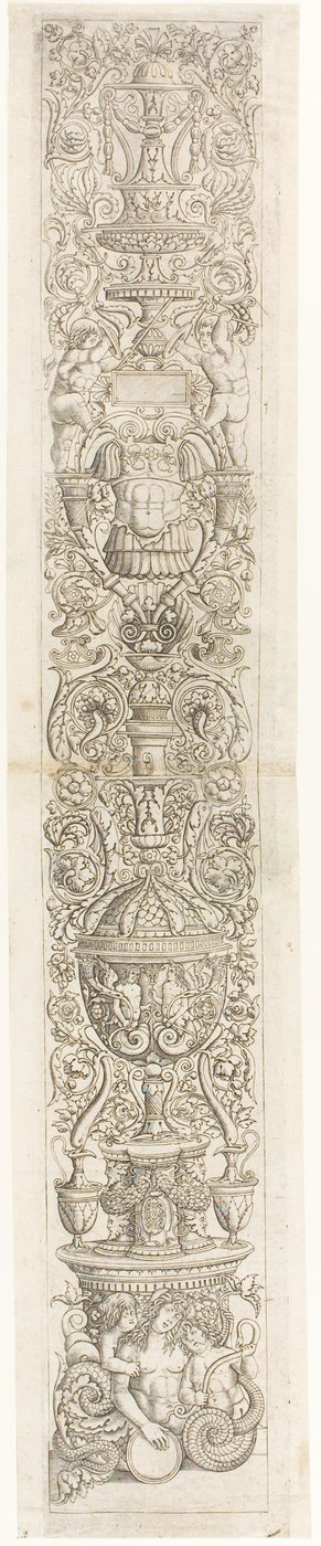 Nereid Ridden by Two Children, Plate Six of Twelve Ornament Panels by Giovan Pietro Birago
