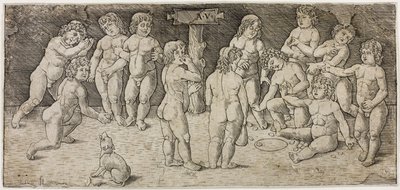 Twelve Cupids Playing by Giovan Pietro Birago