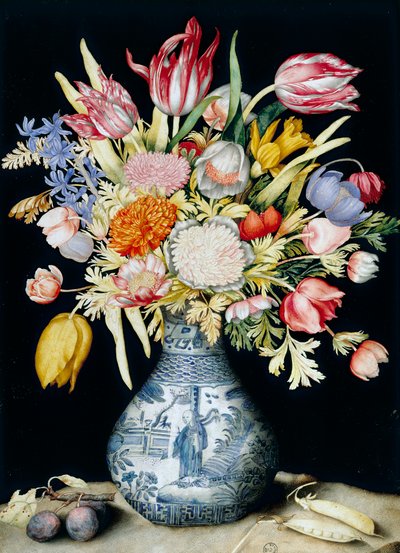 Chinese Porcelain Vase with Flowers by Giovanna Garzoni