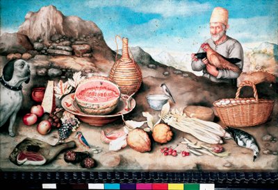 Still Life: Fish, Melon, Ham, Artichoke, Celery, Game by Giovanna Garzoni