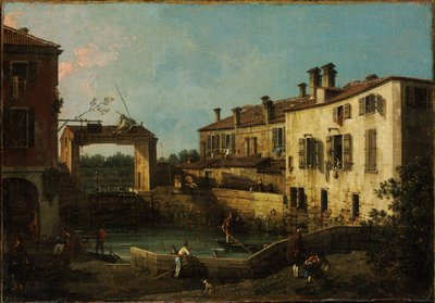 Lock near Dolo by Giovanni Antonio Canal