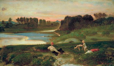 Afternoon at the Cascine, c.1859-69 by Giovanni (1826 1903) Costa