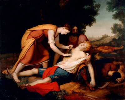 Erminia Treating Tancred by Giovanni (1826 1903) Costa