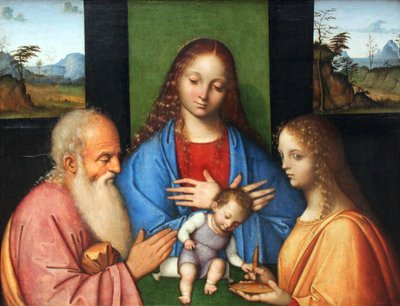 Virgin and Child with St. Joseph and Lucia by Giovanni Agostino da Lodi