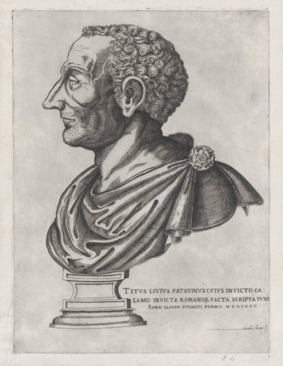 Speculum Romanae Magnificentiae: Bust of Livy, 1582 by Giovanni Ambrogio Brambilla