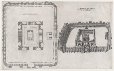 Speculum Romanae Magnificentiae: Castrum Praetorium, 1581 by Giovanni Ambrogio Brambilla