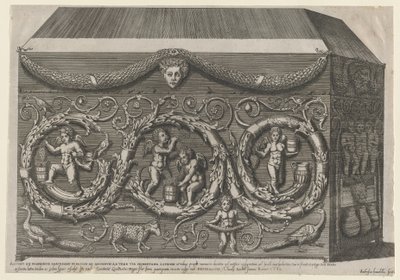 Speculum Romanae Magnificentiae: Decorated Sarcophagus with Arabesques, 1582 by Giovanni Ambrogio Brambilla
